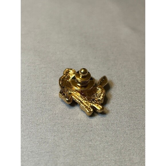 Gold Tone Rhinestone Rabbit Brooch - Picture 3 of 3
